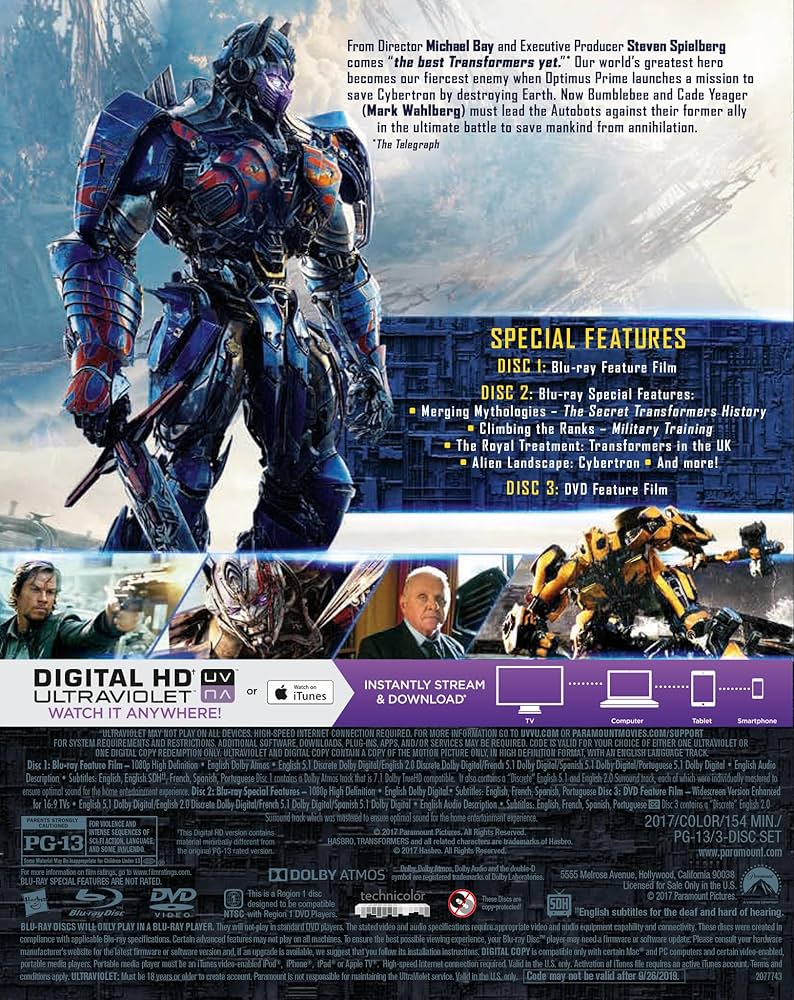 その他 Transformers: the Last Knight [Blu-ray] Amazon.com: Transformers: The Last Knight[Blu-ray/DVD